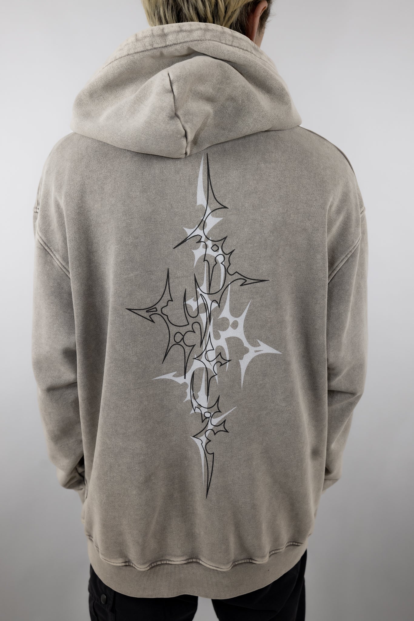 Cyber Sigil Acid Wash Hoodie